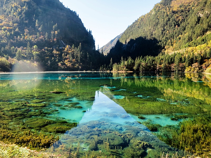 Lake at Jiuzhaigou in China - UNESCO Heritage Site