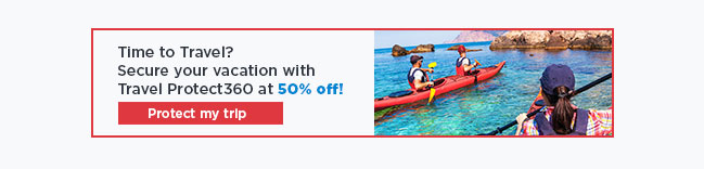 Enjoy 50% off single trip travel insurance promotion