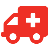 Red - Ambulance - Accident Icon