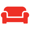 Red - Furniture - Fire Icon