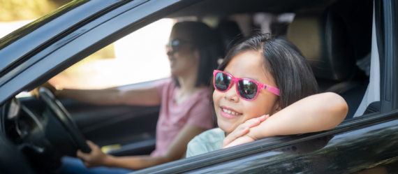 HLAS travel insurance girl in car